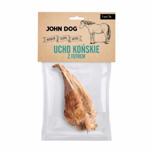 Ucho końskie z futrem 1 szt. | John Dog