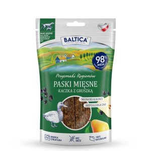 Mięsne paski KACZKA z gruszką 90g  | Baltica